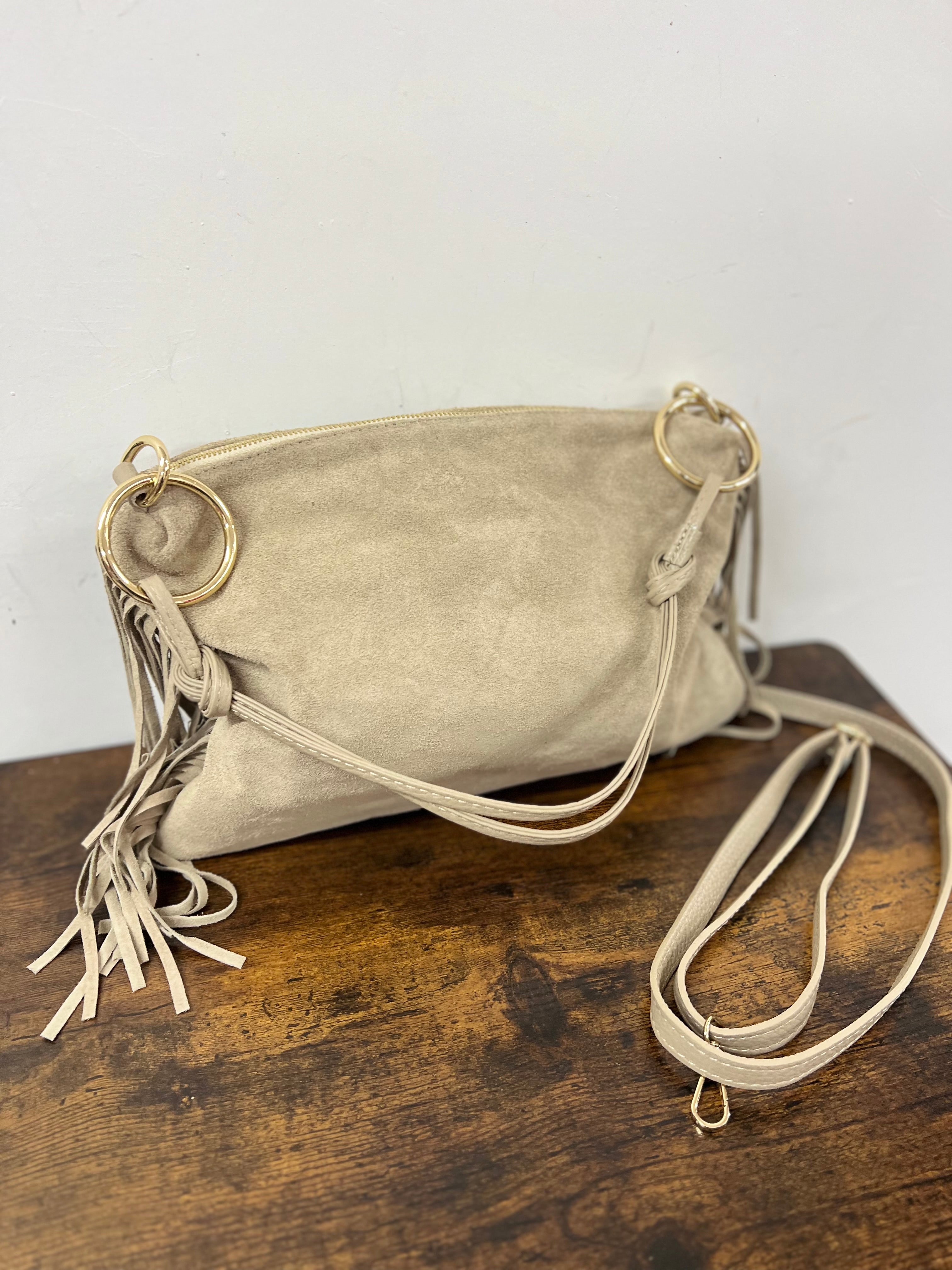 Ariel pelle suede tortora