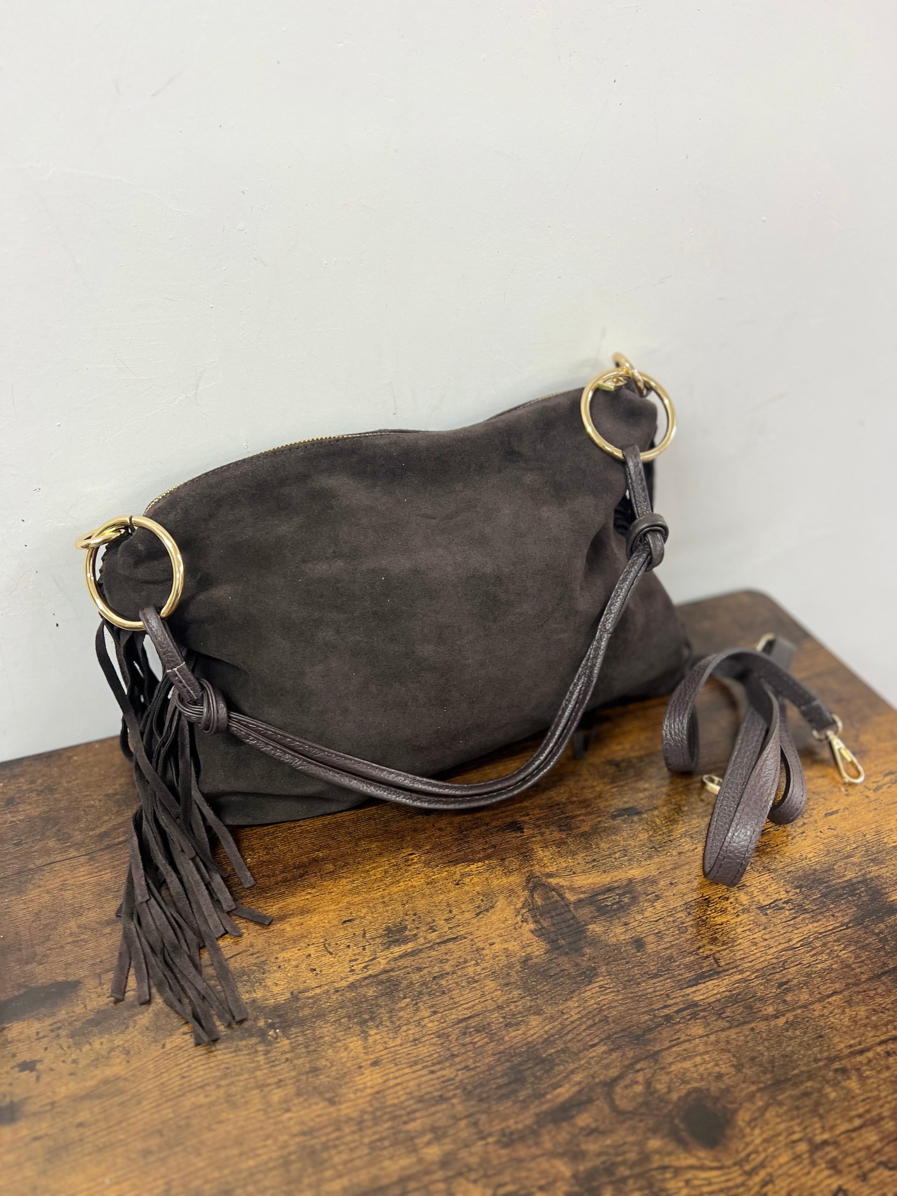 Ariel pelle suede testa di moro