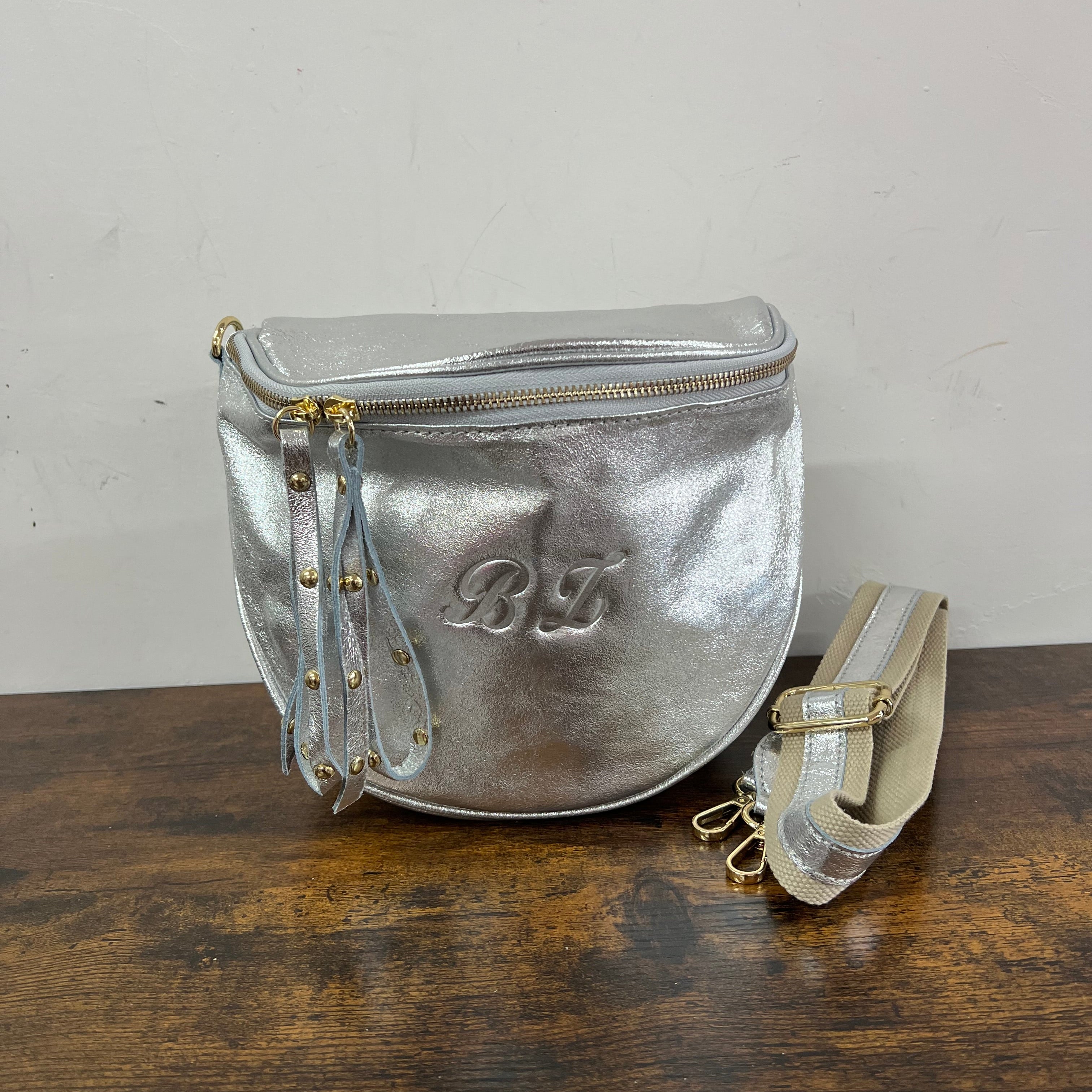 Silver bum bag