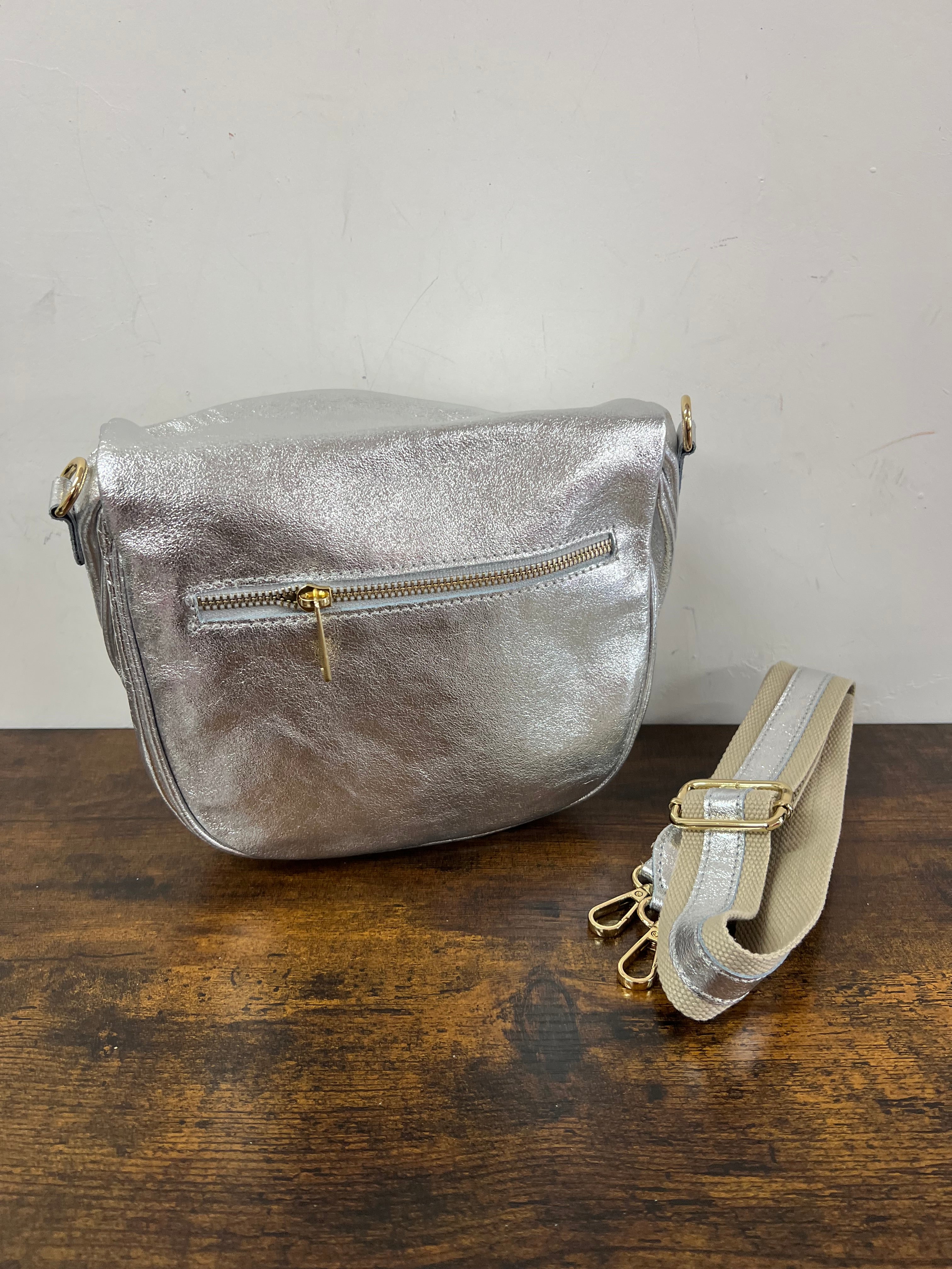 Silver bum bag