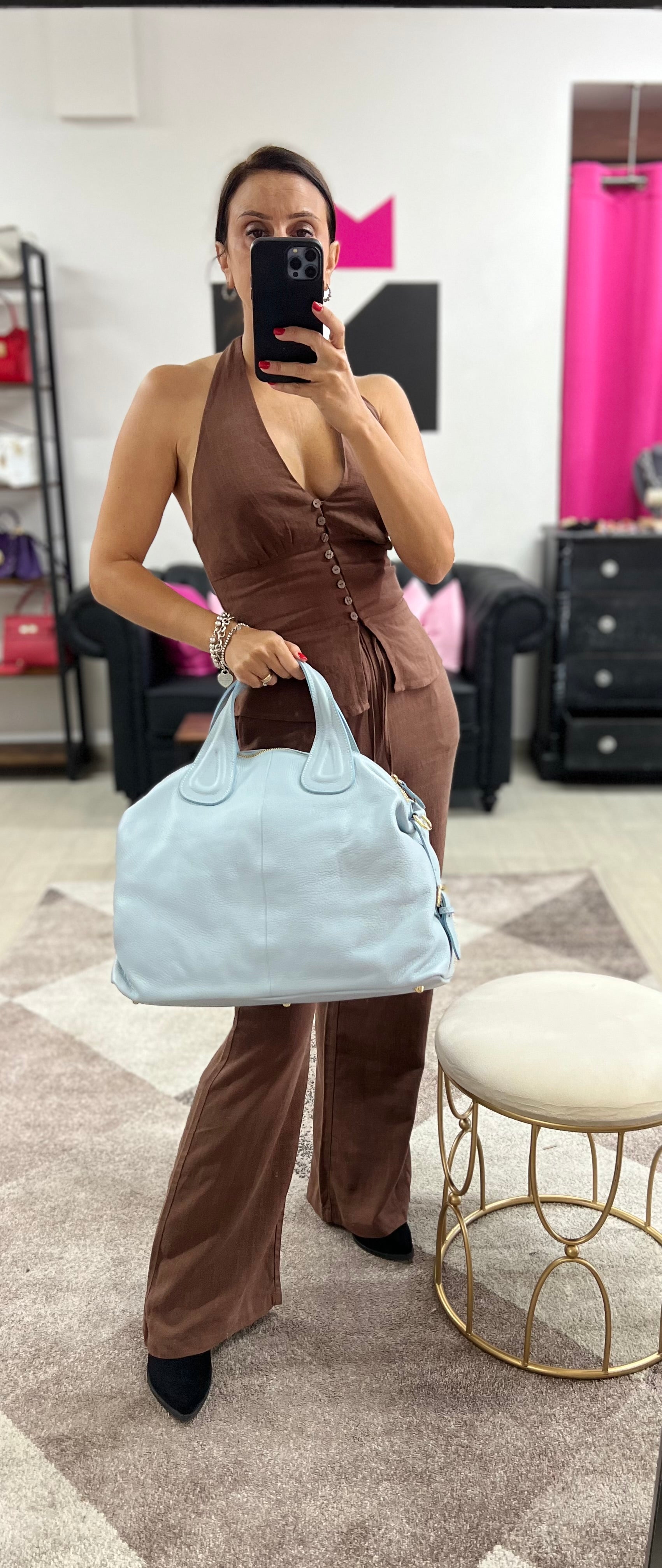 Tote bag Cassandra celeste