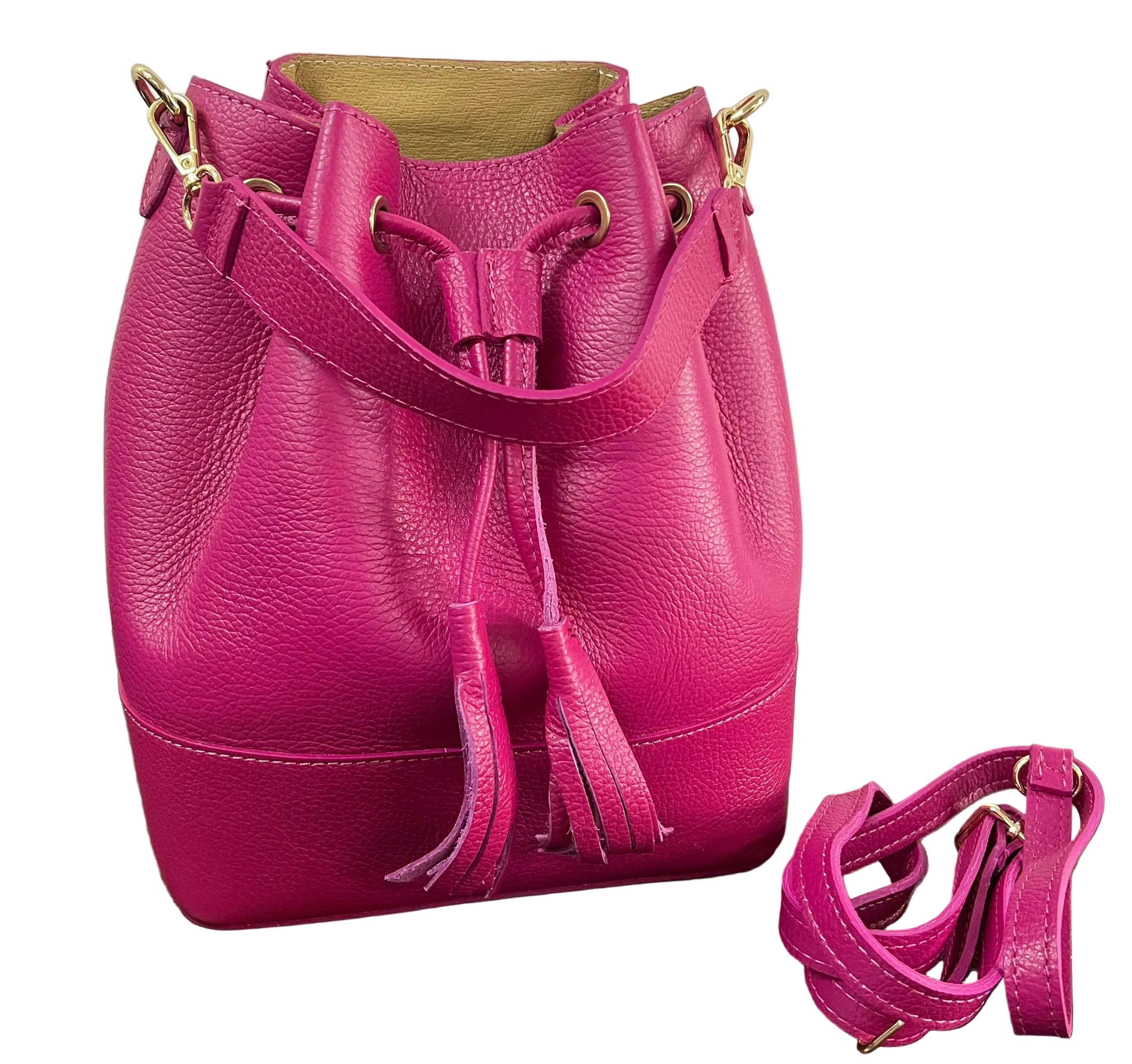Sacchetto frange maxi fucsia