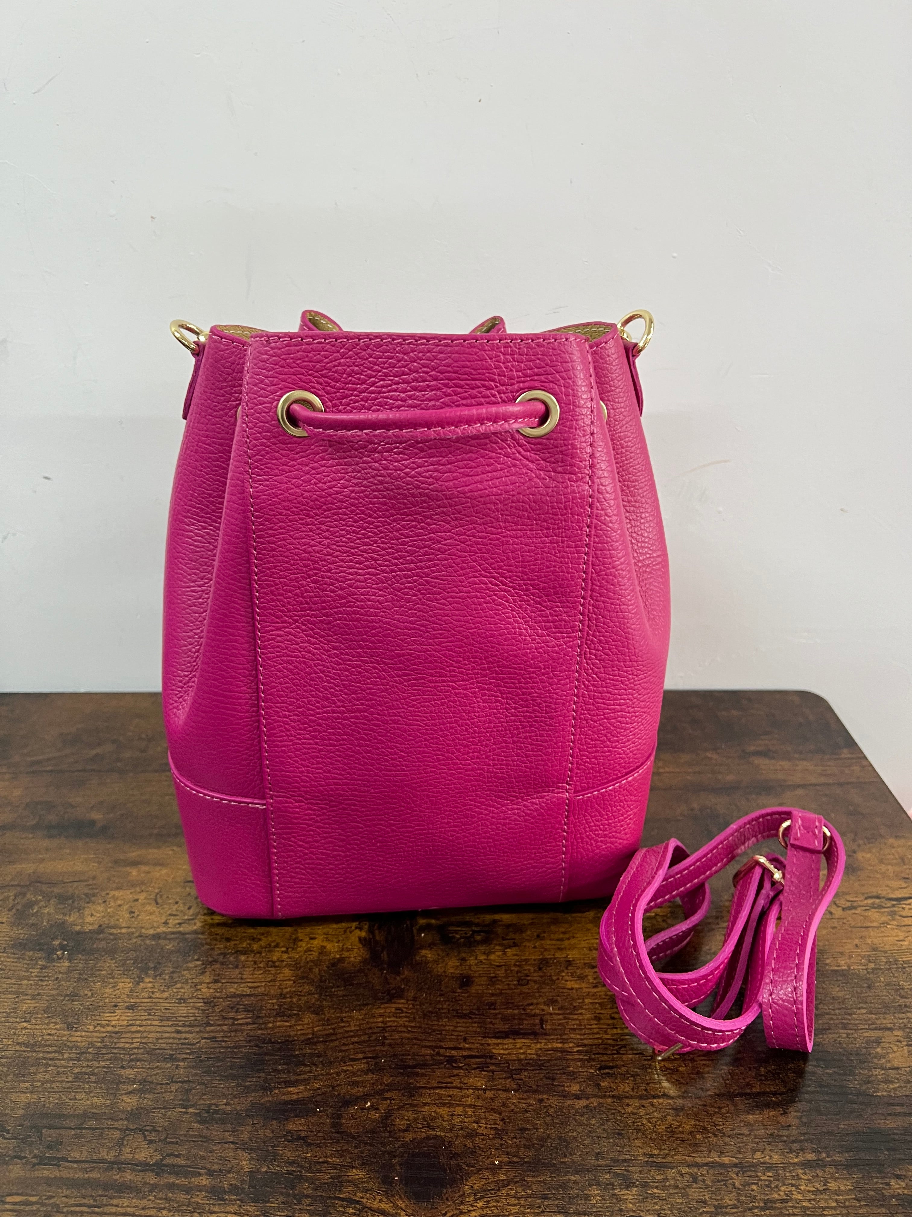 Sacchetto frange maxi fucsia