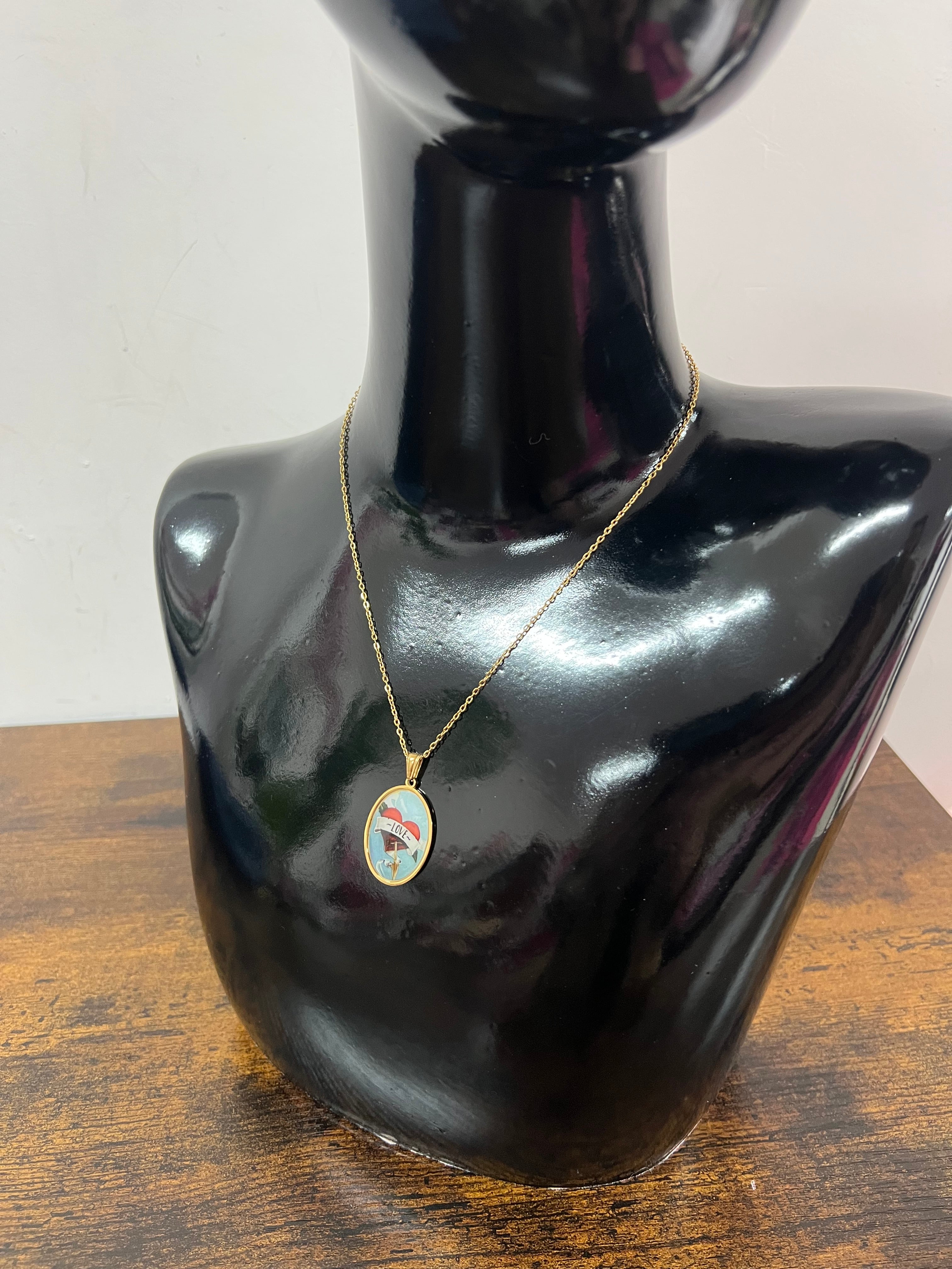 Love medallion necklace