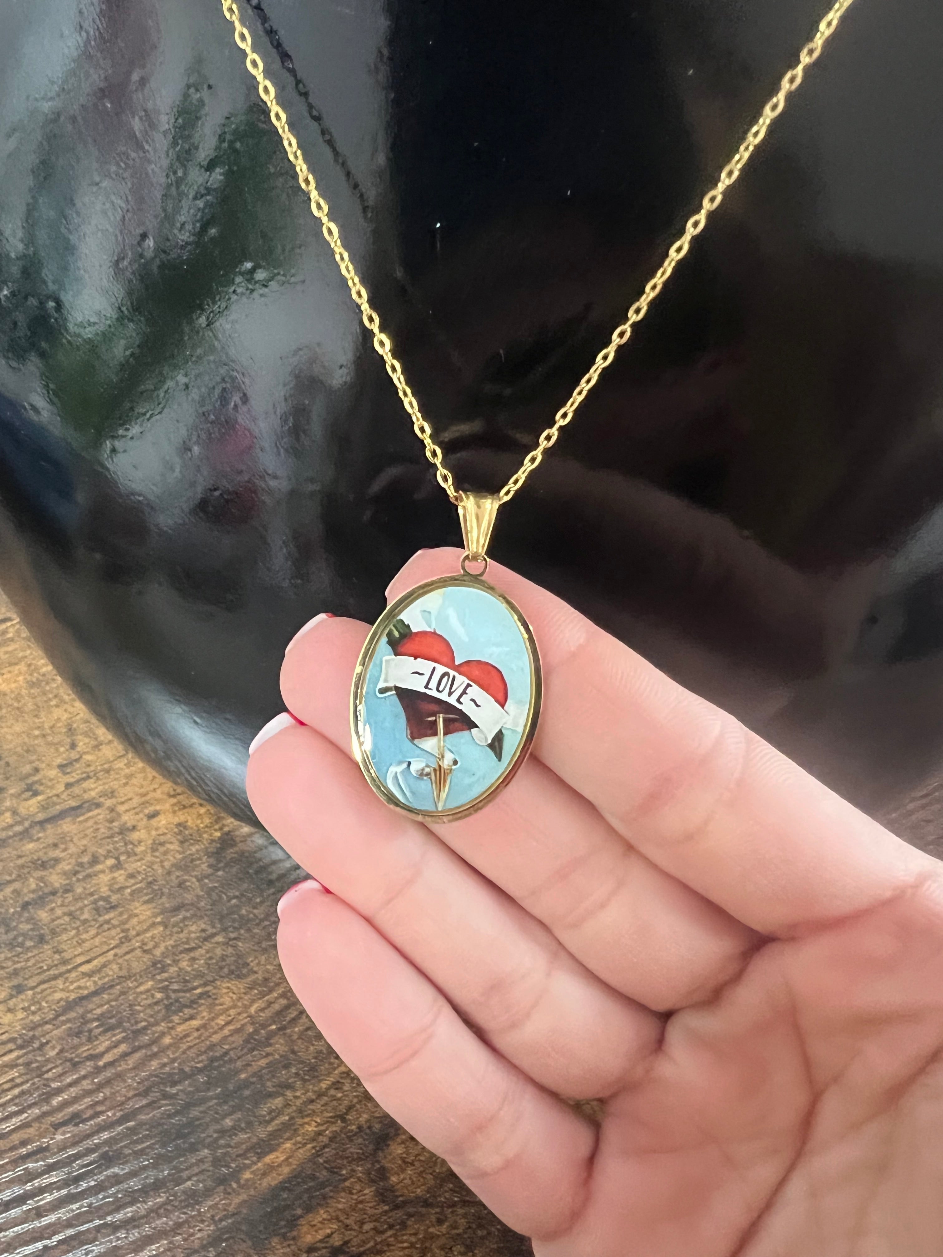 Love medallion necklace