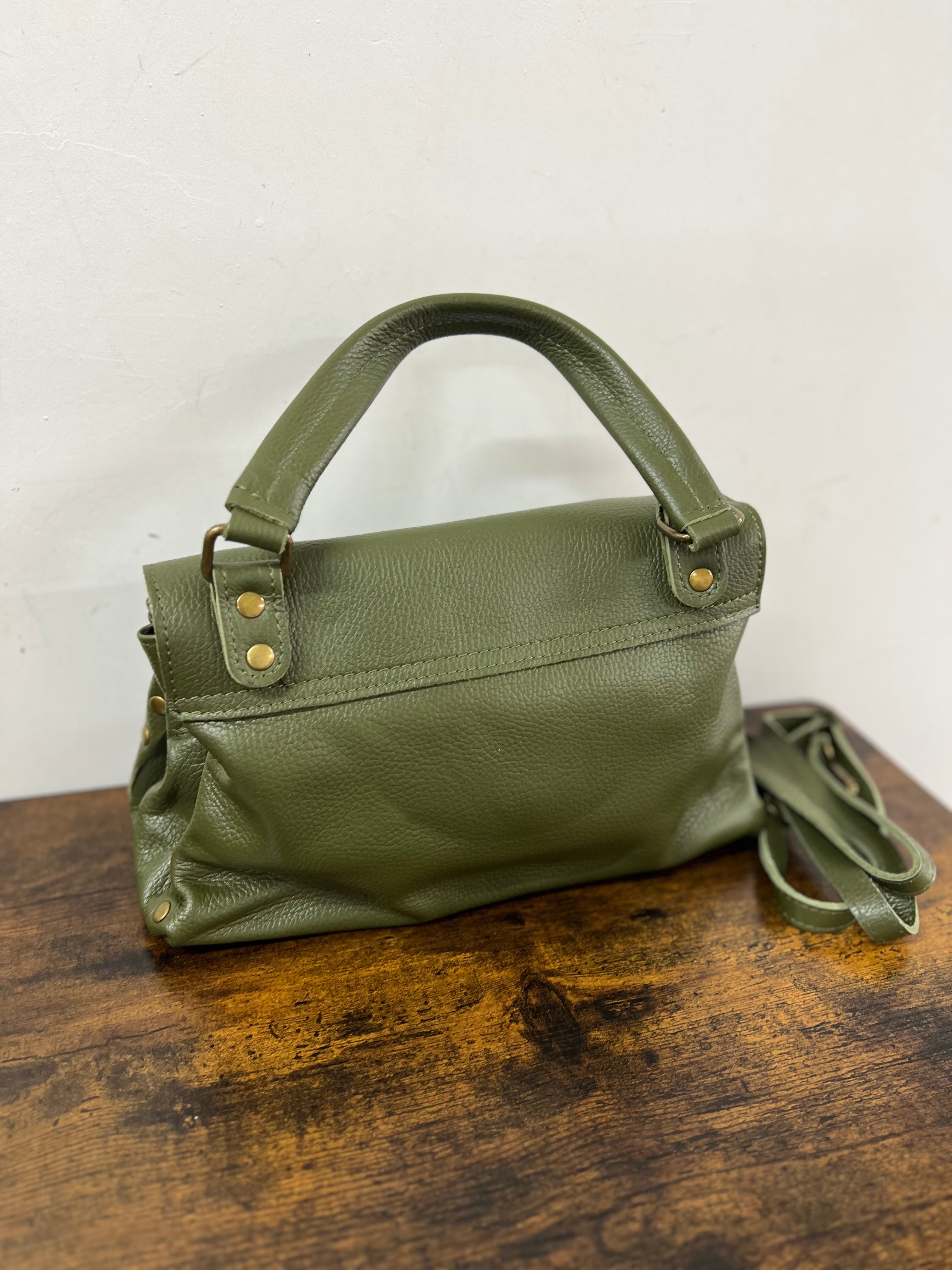 Country bag monocolore z media verde militare