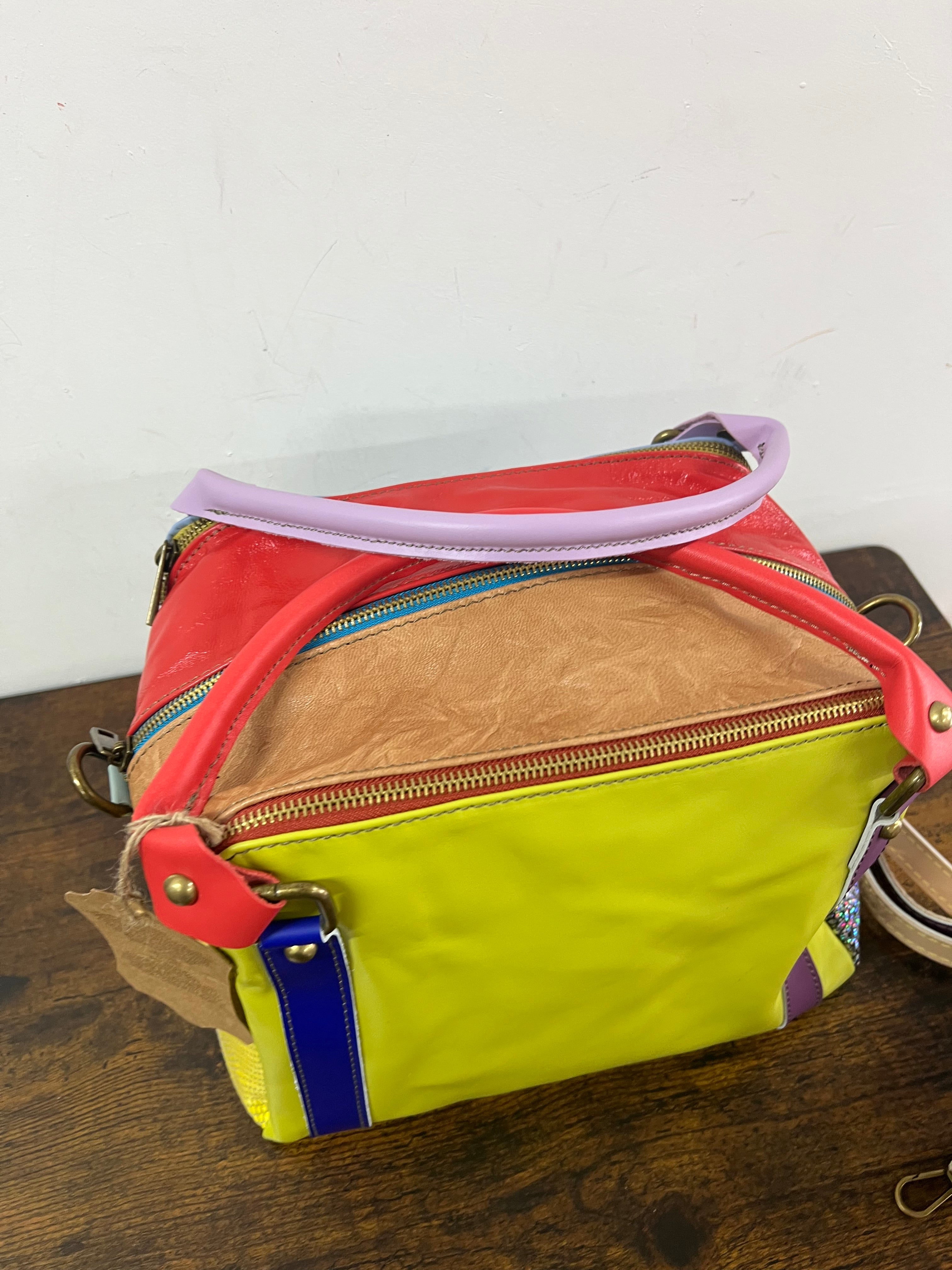 Yellow quilted patchwork and Tiffany country