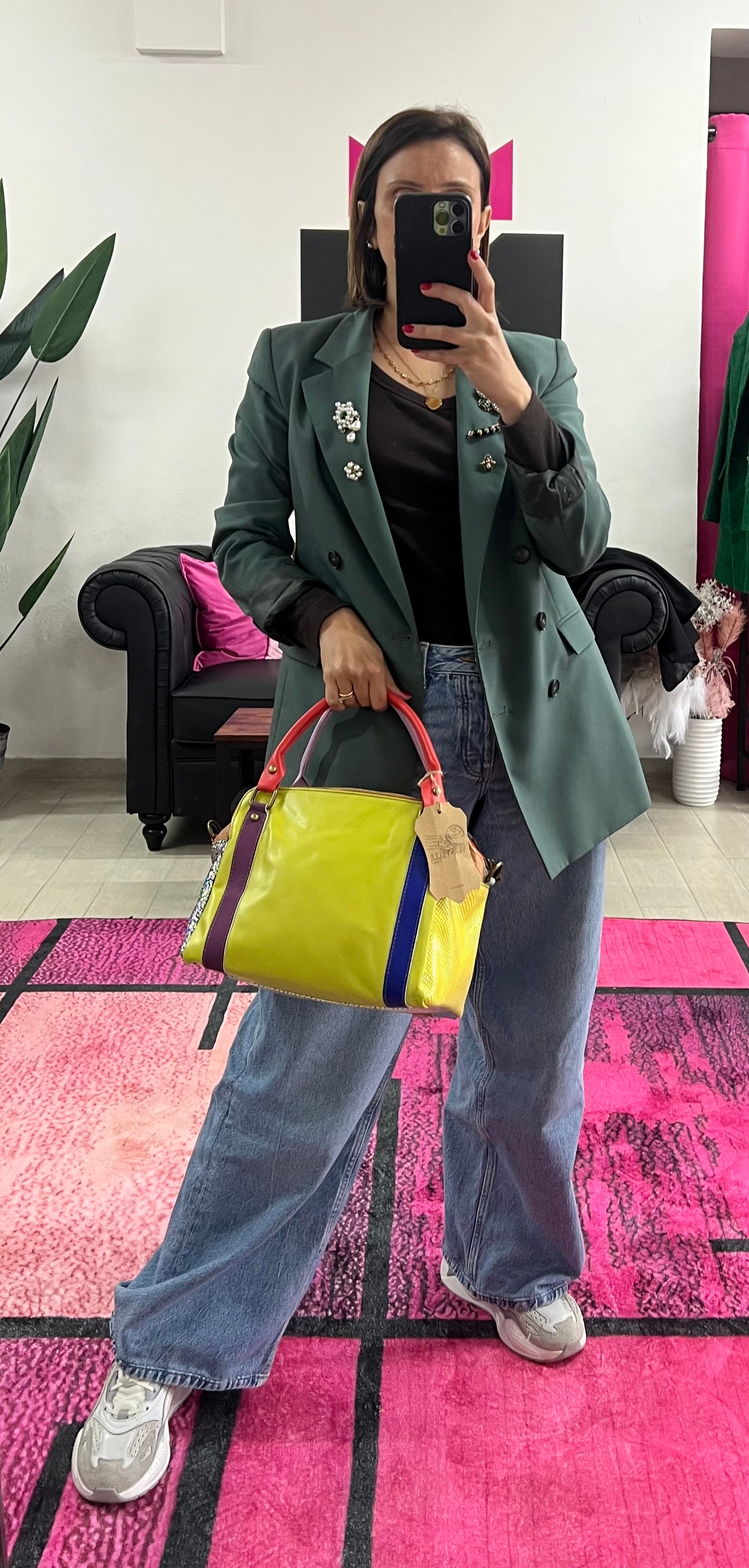 Yellow quilted patchwork and Tiffany country