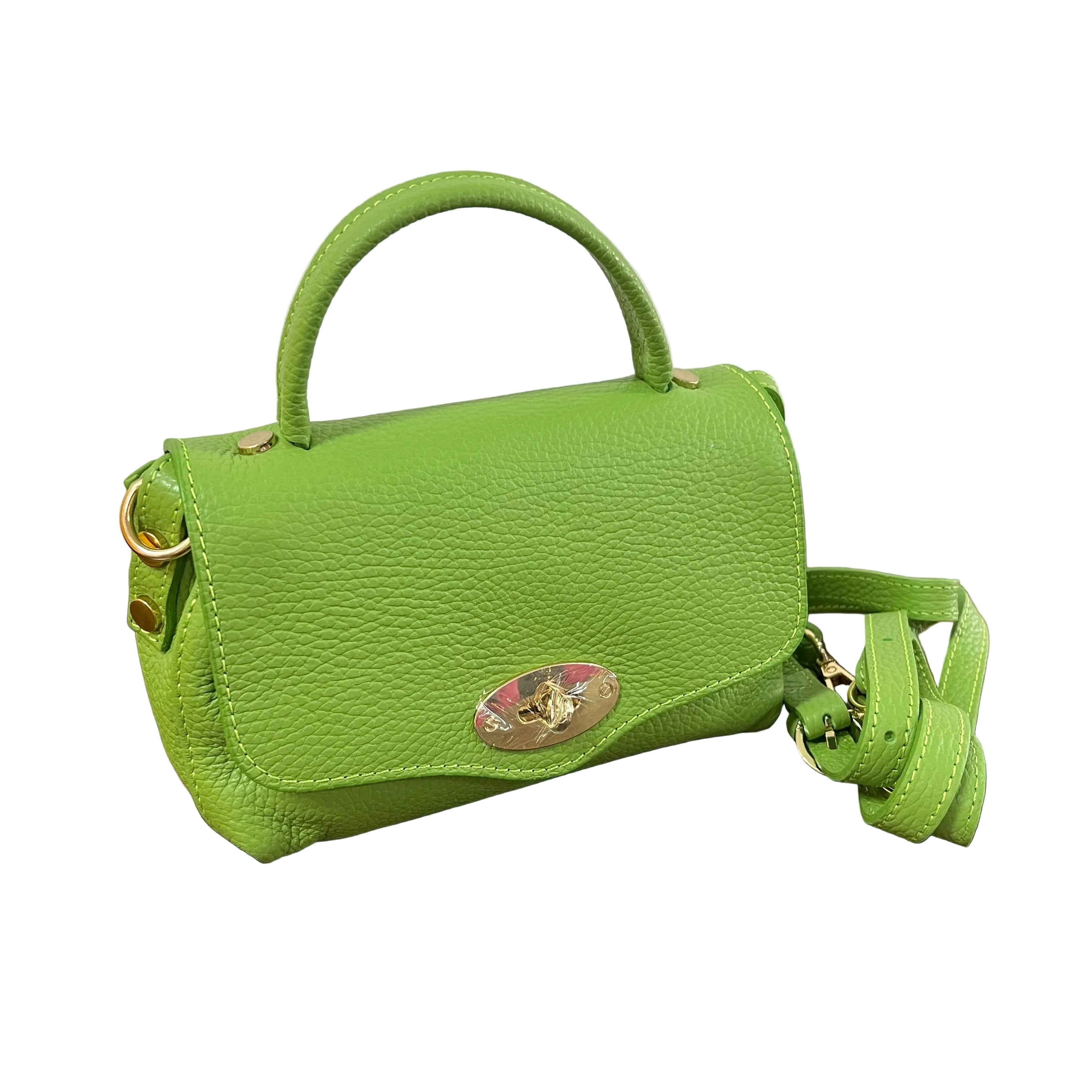 Country bag monocolore z pocket verde acido