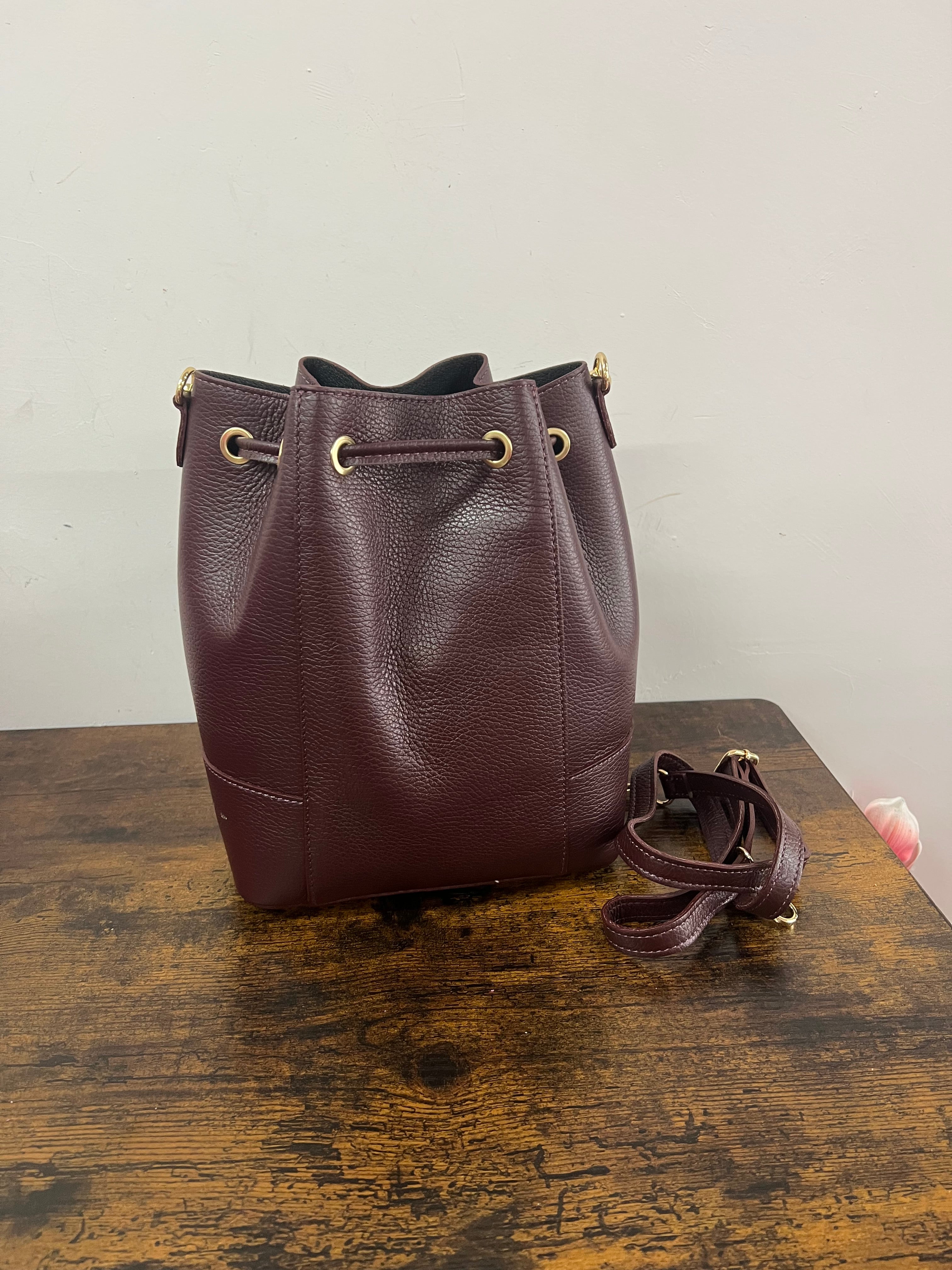 Sacchetto frange maxi bordeaux