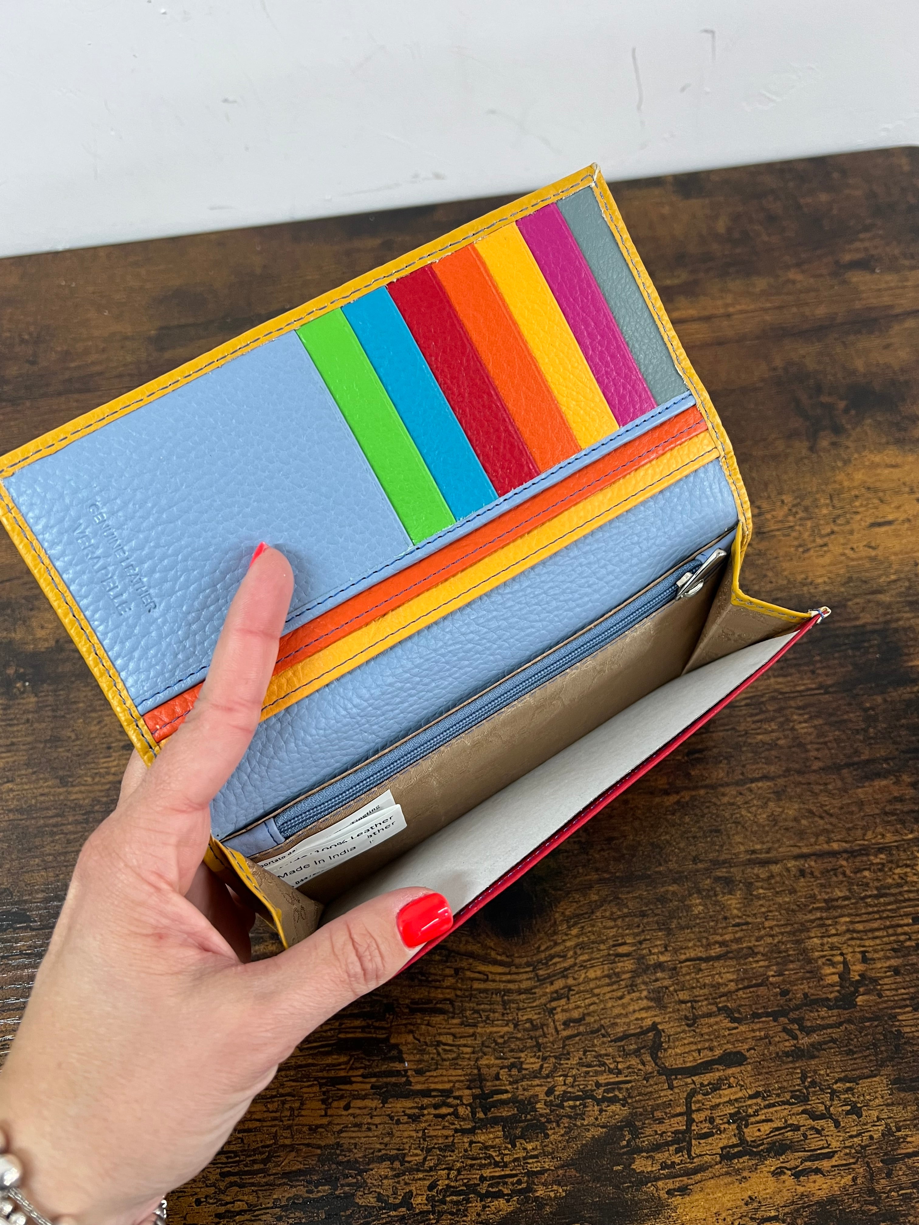 Mustard big open card holder